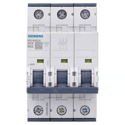 Siemens 5SY4332-6 Leitungsschutzschalter 400 V, 3P, B-Char, 32 A