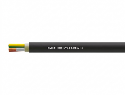Wallbox Underground Cable NYY-J 5x... mm² Black Different Cross-Sections Per Metre