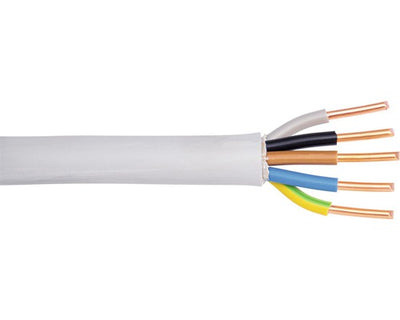 Wallbox Sheathed Cable NYM-J 5x... mm² Grey Various Cross-Sections Per Meter